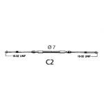 Ultraflex C2 afstandsbedieningkabel 10ft/3,1mtr