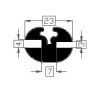 Raamrubber EPDM zwart 3/4 br. 21 mm