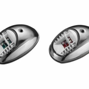 Navigatieverlichting LED rvs opbouw set (sb+bb)