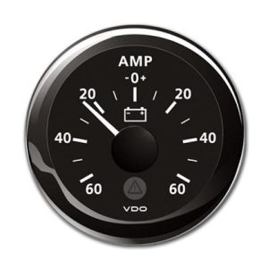 VDO Viewline ampèremeter -60/+60A zwart 52mm
