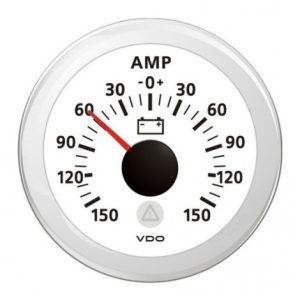 VDO Viewline ampèremeter -150A/+150A wit 52mm