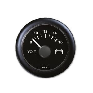 VDO Viewline voltmeter 12V zwart 52mm