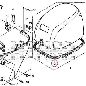 Honda afdichtrubber kap 8/10pk 63102-ZW9-310