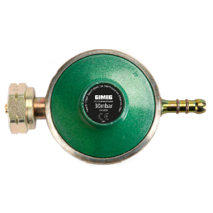 Gimeg universele gasdrukregelaar 1/4" links met pilaar 30mb