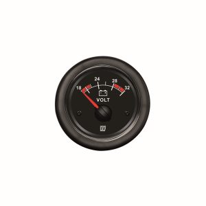 Vetus voltmeter zwart 24V (16-32V) VOLT24B