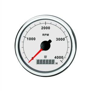 Vetus toerenteller met digitale urenteller wit 4000rpm TACHW4000