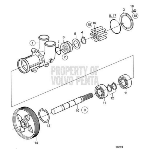 Waterpomp as reparatiekit 21951453